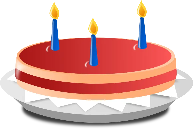 Gâteau d'anniversaire avec 3 bougies